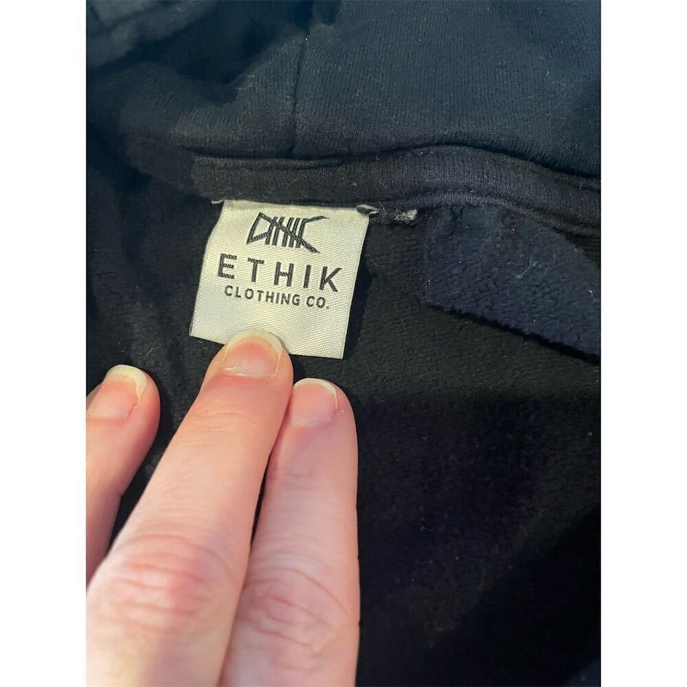 Ethik Men's XL Black Hoodie "Only The Strong Survive" Pullover - Picture 9 of 10